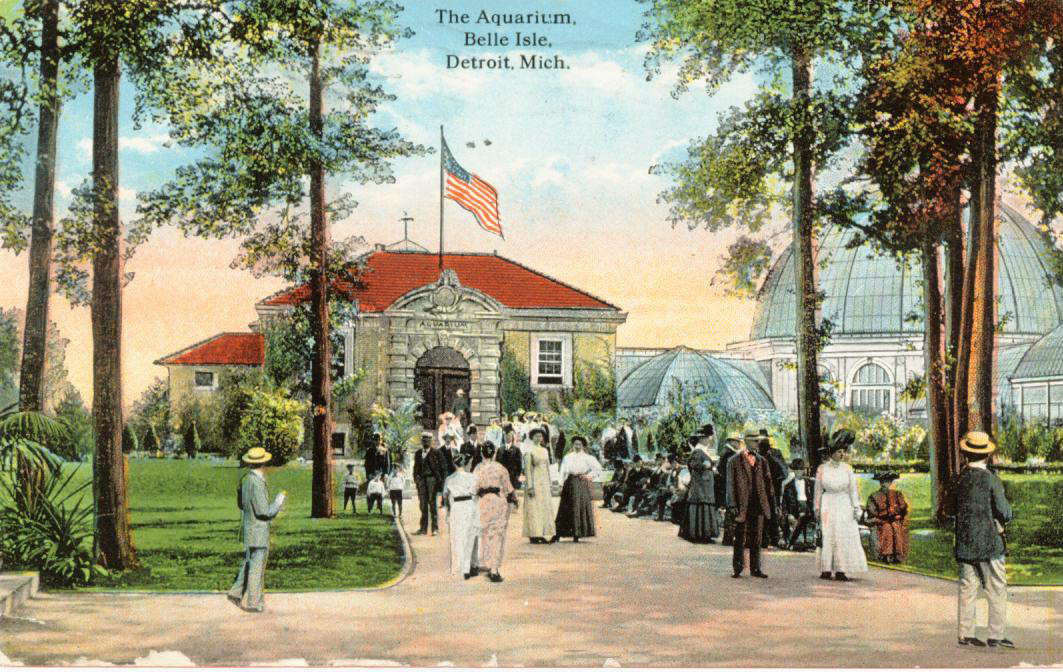 Belle Isle Aquarium postcard